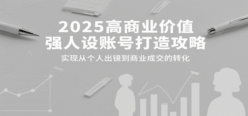 2025高商业价值强人设账号打造攻略，实现从个人出镜到商业成交的转化-星火轻创