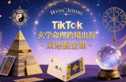 TikTok玄学命理跨境出海双语掘金课，手把手教你用命理知识精准直击海外用户痛点-星火轻创