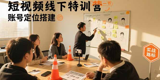 短视频线下特训营：账号定位搭建/口播号拍摄剪辑/直播间流量入口/变现实战-星火轻创