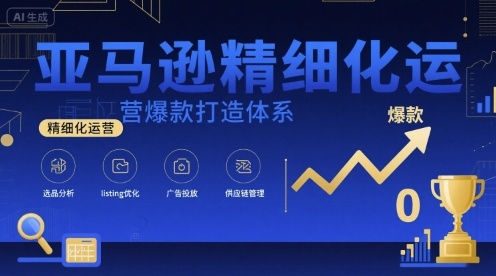 亚马逊精细化运营爆款打造体系，视频课+全套资料文档-星火轻创