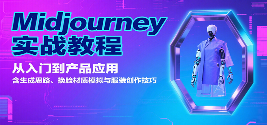 Midjourney实战教程:从入门到产品应用,含生成思路、换脸材质模拟与服装创作技巧-星火轻创