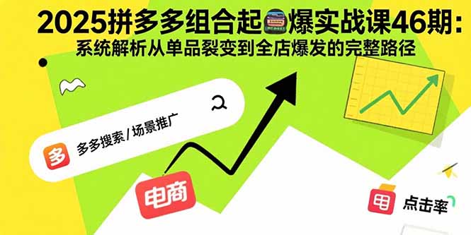 2025拼多多组合起爆实战课46期：系统解析从单品裂变到全店爆发的完整路径-星火轻创