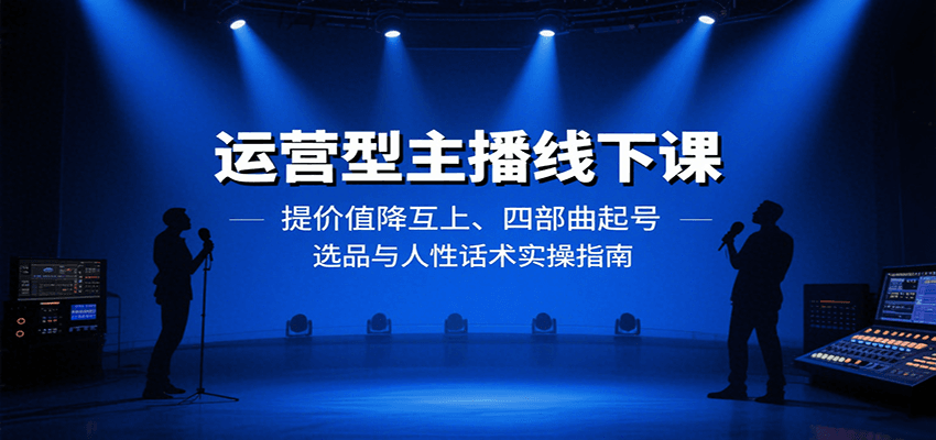 运营型主播线下课:提价值降互上、四部曲起号、选品与人性话术实操指南-星火轻创