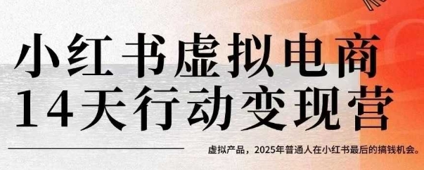 小红书虚拟电商14天变现训练营，虚拟产品，2025年普通人在小红书最后的搞钱机会(更新)-星火轻创
