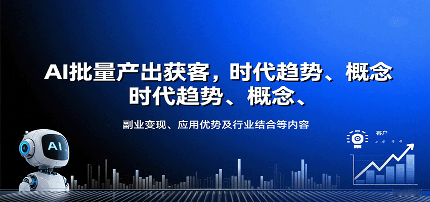 AI批量产出获客,时代趋势、概念、副业变现、应用优势及行业结合等内容-星火轻创