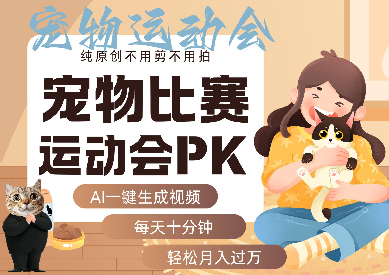 AI萌宠运动员跳水 射击 篮球 足球比赛 每天十分钟 附详细提示词文案库 代替做...-星火轻创