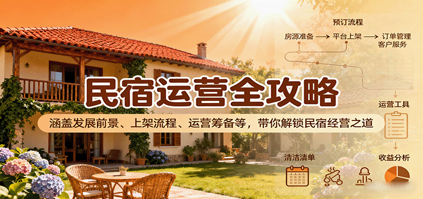 民宿运营全攻略:涵盖发展前景、上架流程、运营筹备等,带你解锁民宿经营之道-星火轻创