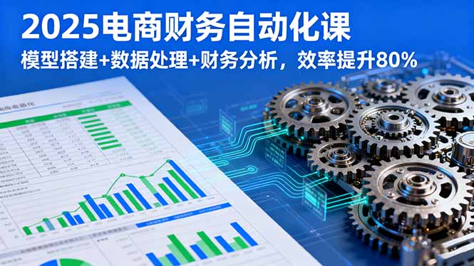 2025电商财务自动化课，模型搭建+数据处理+财务分析，效率提升80%-星火轻创