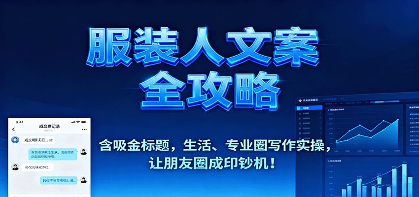 服装人文案全攻略,含吸金标题,生活、专业圈写作实操,让朋友圈成印钞机!-星火轻创