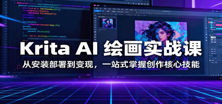Krita AI 绘画实战课:从安装部署到变现,一站式掌握创作核心技能-星火轻创