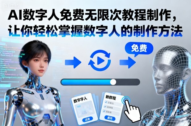 AI数字人免费无限次教程制作，让你轻松掌握数字人的制作方法-星火轻创