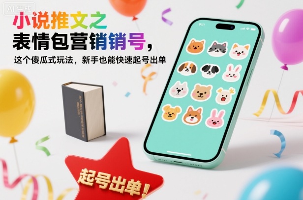 小说推文之表情包营销号，这个傻瓜式玩法，新手也能快速起号出单-星火轻创