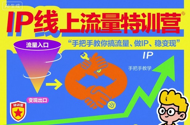 IP线上流量特训营，手把手教你搞流量、做IP、稳变现-星火轻创