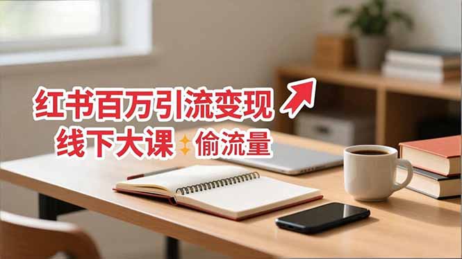 小红书百万引流变现-11月线下大课：分享从0到百万引流路径，手把手教偷流量、拿结果-星火轻创