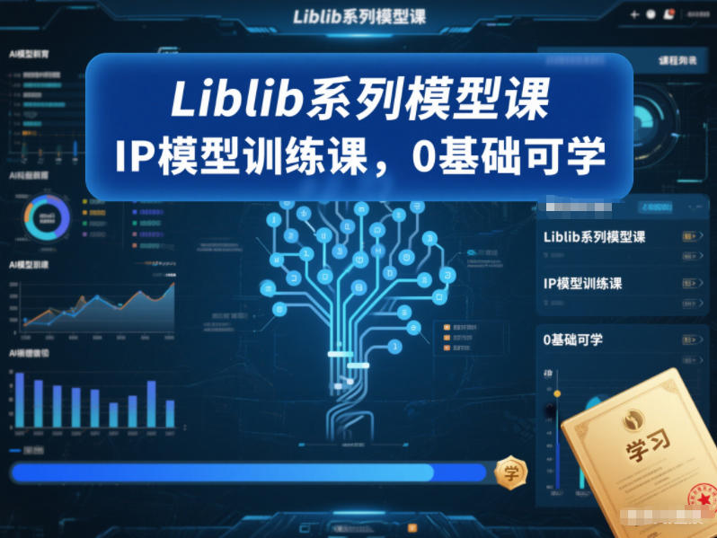 Liblib系列模型课，IP模型训练课，0基础可学-星火轻创