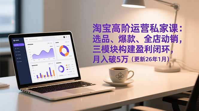 淘宝高阶运营私家课：选品、爆款、全店动销，三模块构建盈利闭环，月入破5万(更新26年1月-星火轻创