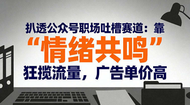 扒透公众号职场吐槽赛道：靠“情绪共鸣”狂揽流量，广告单价高-星火轻创