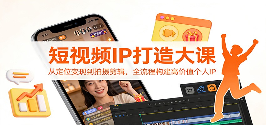 短视频IP打造大课:从定位变现到拍摄剪辑,全流程构建高价值个人IP-星火轻创