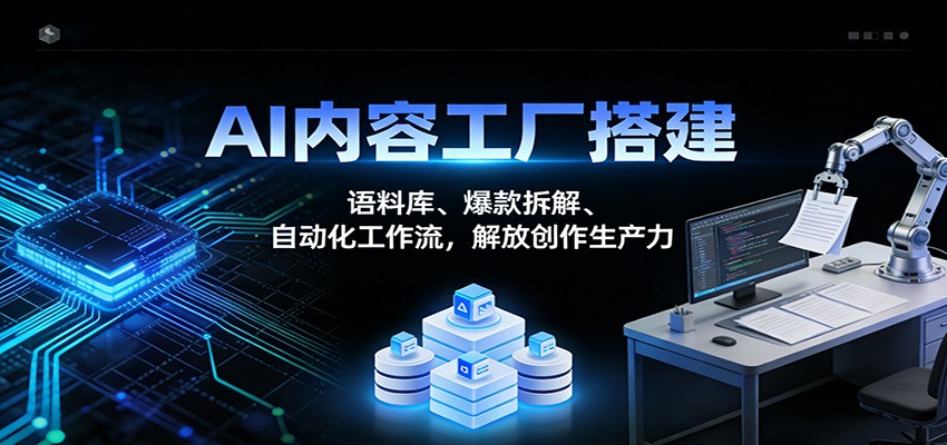 AI内容工厂搭建:语料库、爆款拆解、自动化工作流,解放创作生产力-星火轻创