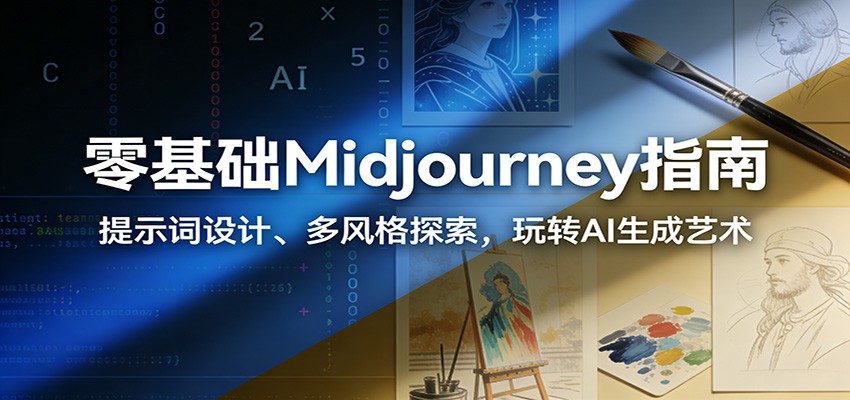 零基础Midjourney指南:提示词设计、多风格探索,玩转AI生成艺术-小艾项目网