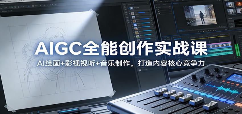 AIGC全能创作实战课:AI绘画+影视视听+音乐制作,打造内容核心竞争力-星火轻创