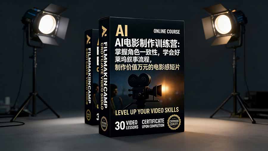 AI电影制作训练营：掌握角色一致性，学会好莱坞叙事流程，制作价值万元的电影感短片-星火轻创