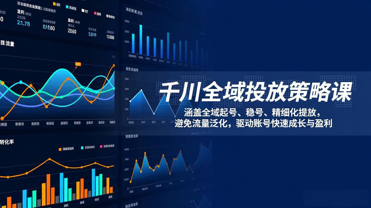 千川全域投放策略课：涵盖全域起号、稳号、精细化投放，避免流量泛化，驱动账号快速成长与盈利-星火轻创