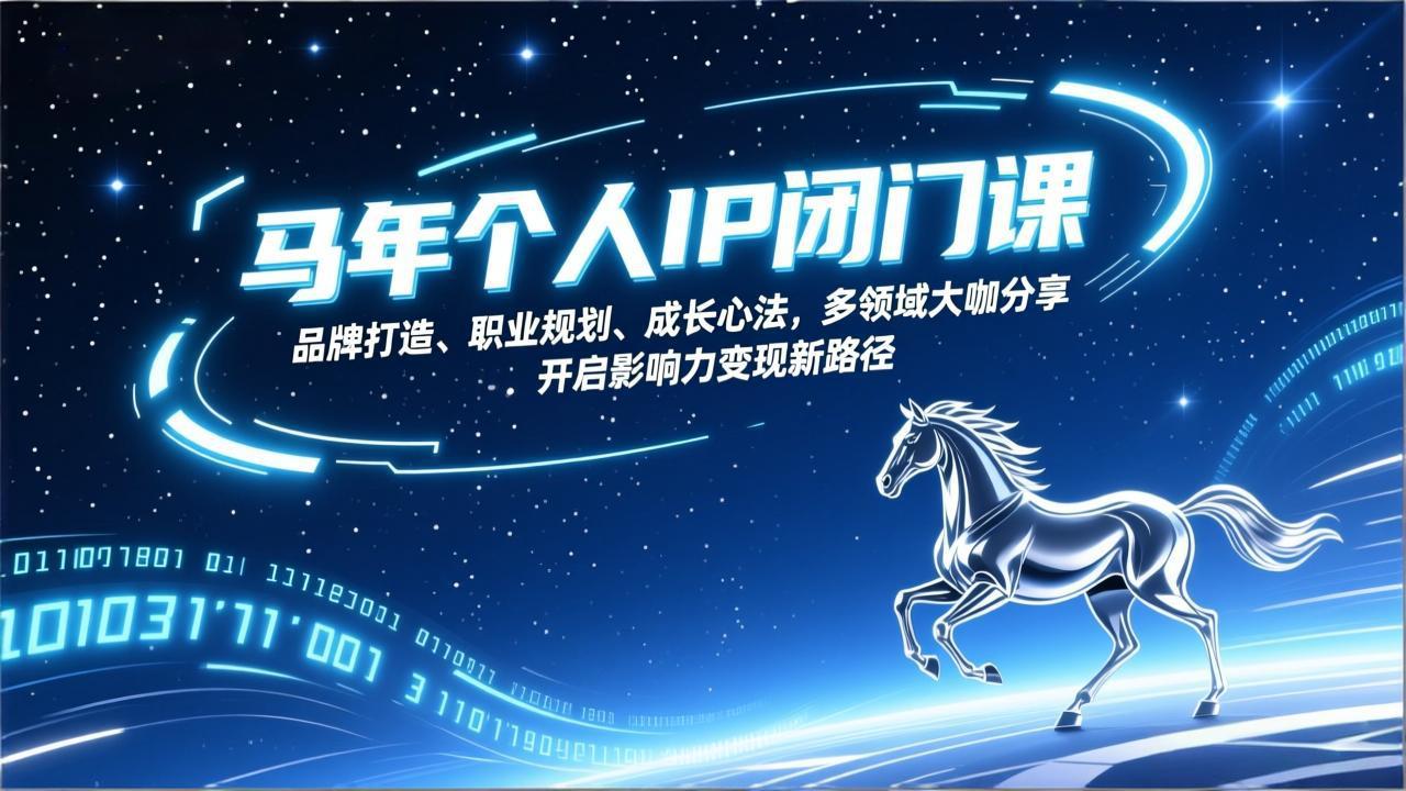 马年个人IP闭门课，品牌打造、职业规划、成长心法，多领域大咖分享，开启影响力变现新路径-星火轻创