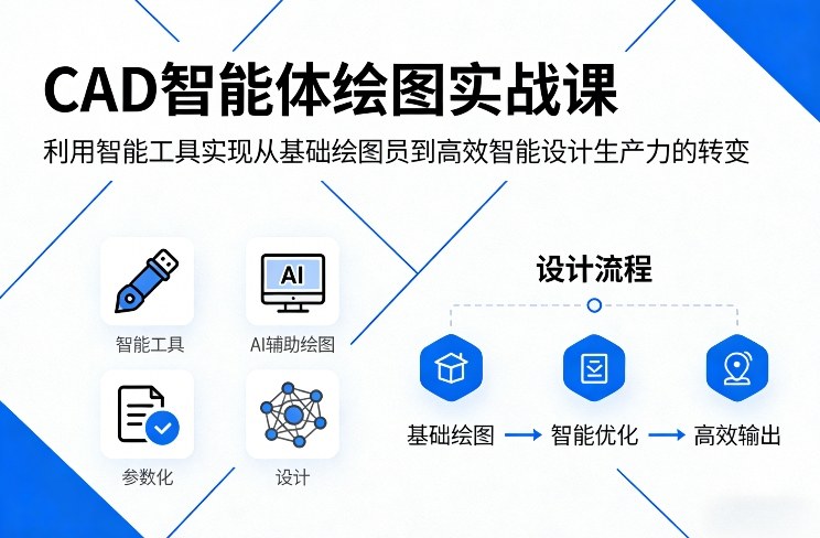 CAD智能体绘图实战课，利用智能工具，实现从基础绘图员到高效智能设计生产力的转变-星火轻创
