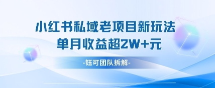小红书私域项目新玩法，单月变现过W+-小艾项目网