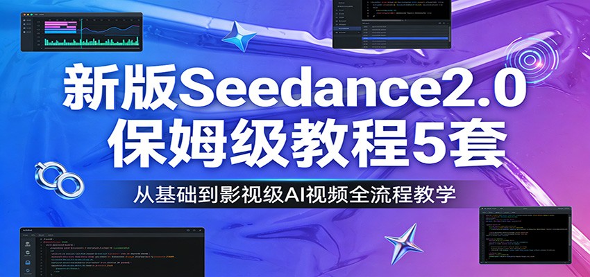 新版Seedance2.0保姆级教程5套:从基础到影视级AI视频全流程教学-星火轻创