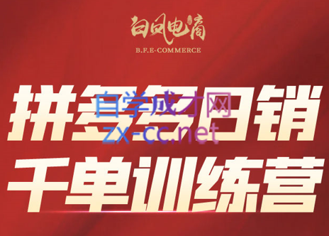 白凤电商·拼多多日销千单训练营(更新2月)-小艾项目网