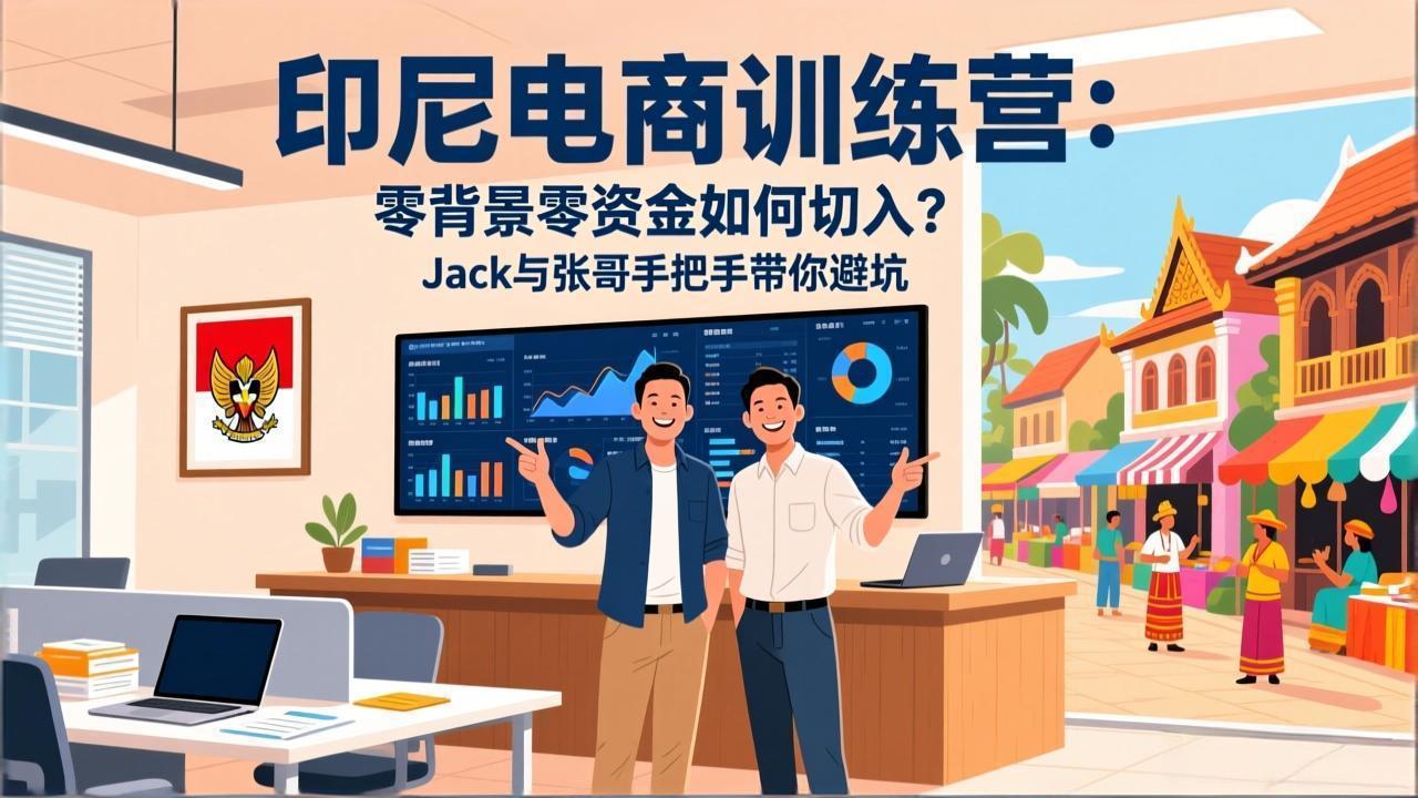 印尼电商训练营：零背景零资金如何切入？Jack与张哥手把手带你避坑-星火轻创