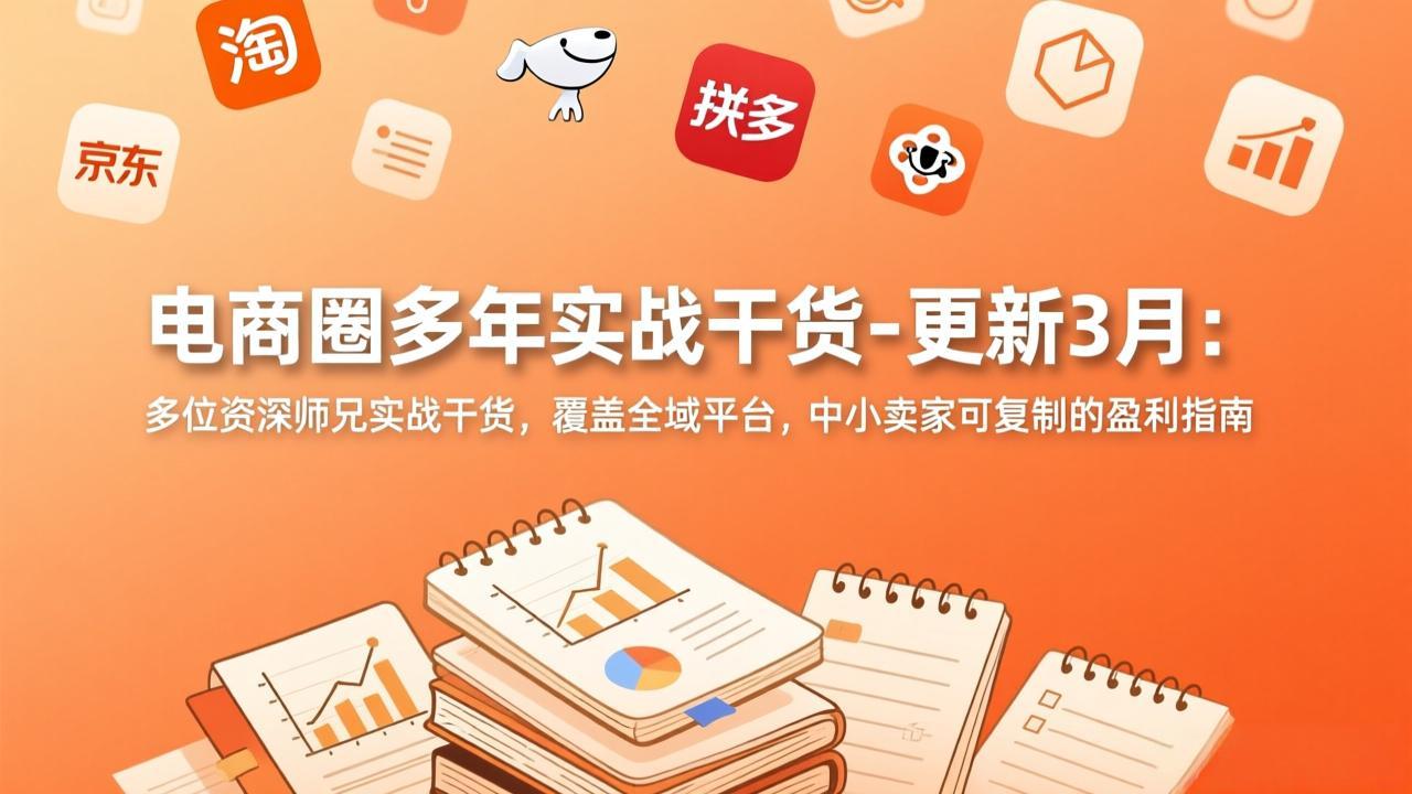 电商圈多年实战干货-更新3月：多位资深师兄实战干货，覆盖全域平台，中小卖家可复制的盈利指南-星火轻创
