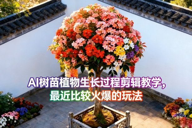 AI树苗植物生长过程剪辑教学，最近比较火爆的玩法-小艾项目网