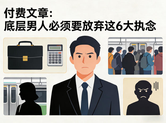 付费文章：底层男人必须要放弃这6大执念-小艾项目网