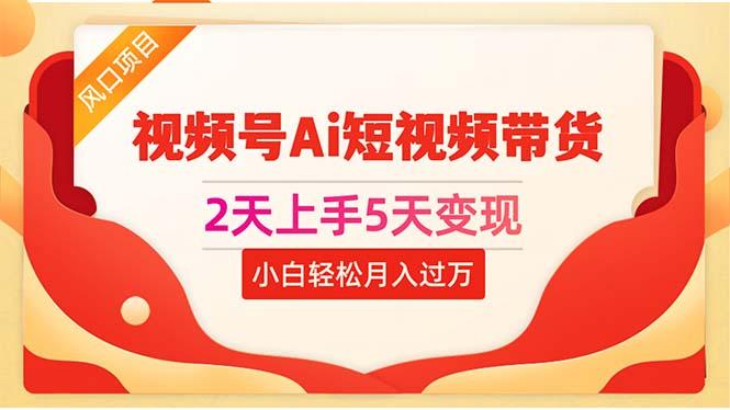 2天上手5天变现视频号Ai短视频带货0粉丝0基础小白轻松月入过万-星火轻创