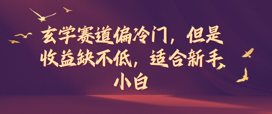 玄学赛道偏冷门，但是收益缺不低，适合新手小白【揭秘】-星火轻创