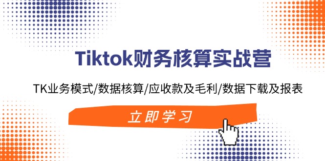 Tiktok财务核算实战营：TK业务模式/数据核算/应收款及毛利/数据下载及报表-星火轻创