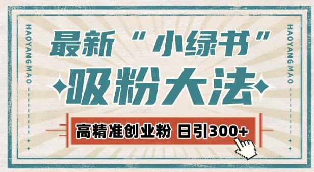 最新自动化“吸粉术”，小绿书激活私域流量，每日轻松吸引300+高质精准粉!-星火轻创