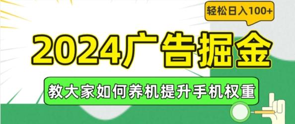 2024广告掘金，教大家如何养机提升手机权重，轻松日入100+【揭秘】-星火轻创