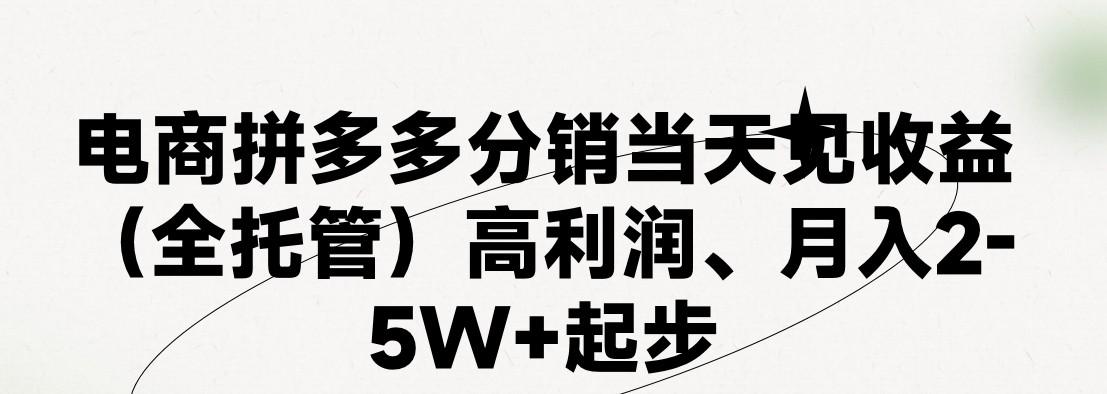 最新拼多多优质项目小白福利，两天销量过百单，不收费、老运营代操作-星火轻创