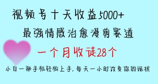 十天收益5000+，多平台捞金，视频号情感治愈漫剪，一个月收徒28个，小白一部手机轻松上手【揭秘】-星火轻创