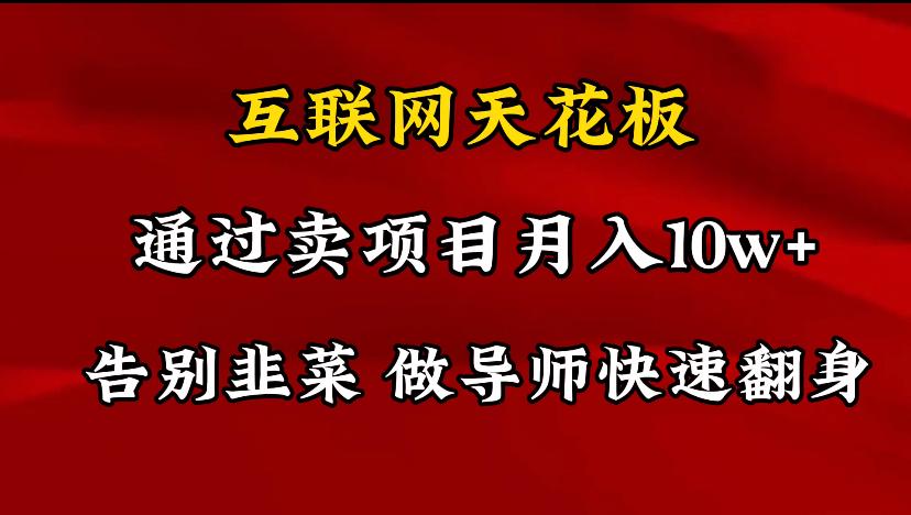 导师训练营互联网的天花板，让你告别韭菜，通过卖项目月入10w+，一定要...-星火轻创