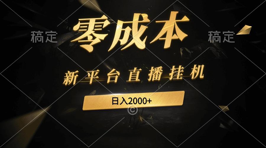 (9841期)新平台直播挂机最新玩法，0成本，不违规，日入2000+-星火轻创