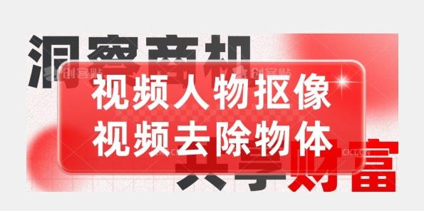 【超强视频处理工具】视频人物抠像+视频去除物体-星火轻创
