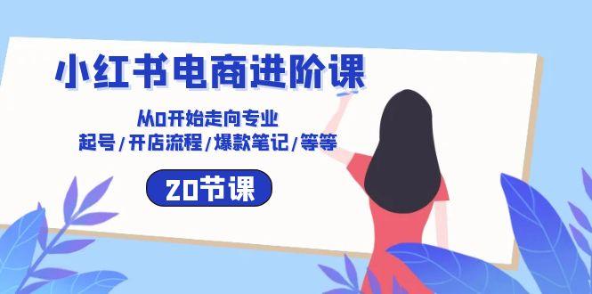 小红书电商进阶课：从0开始走向专业 起号/开店流程/爆款笔记/等等(20节-星火轻创