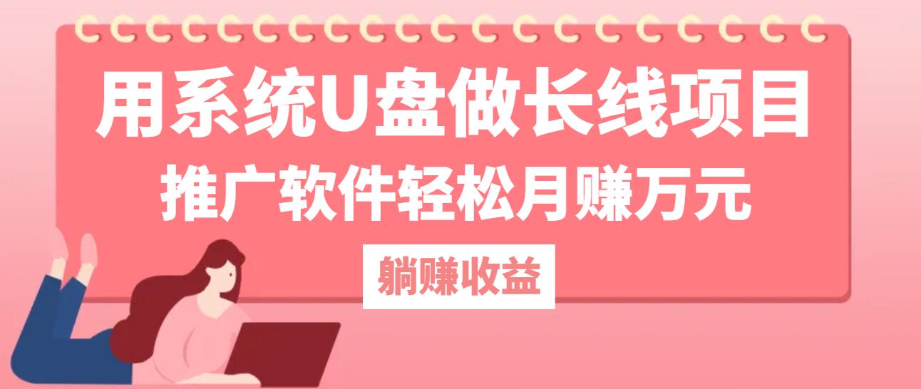 用系统U盘做长线项目，推广软件轻松月赚万元-星火轻创