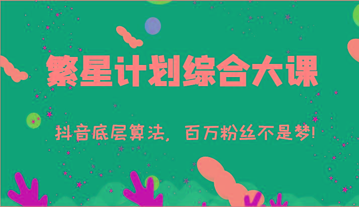 2024繁星计划综合大课：抖音底层算法，百万粉丝不是梦!(77节)-星火轻创