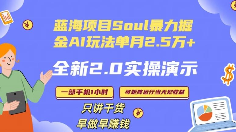 Soul怎么做到单月变现25000+全新2.0AI掘金玩法全程实操演示小白好上手【揭秘】-星火轻创